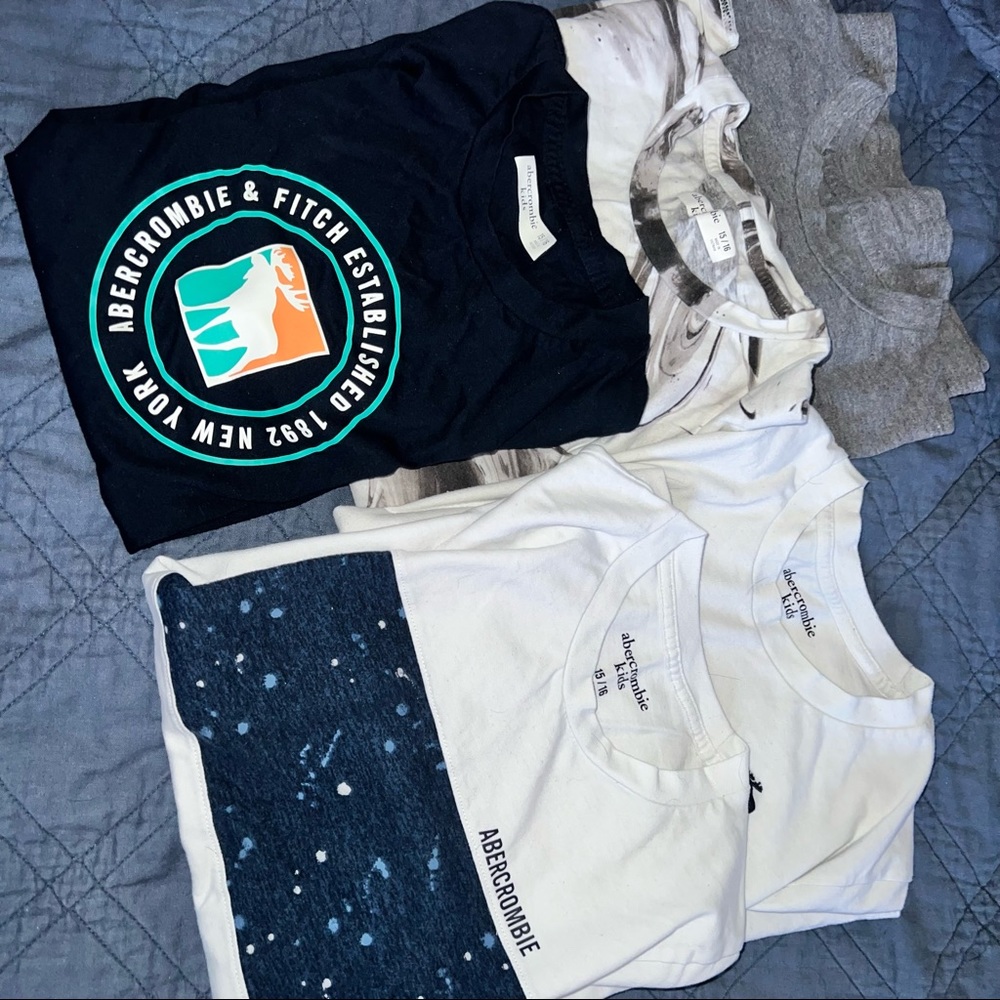Abercrombie and Fitch boys LARGE 15-16 T-shirt lot preppy swag